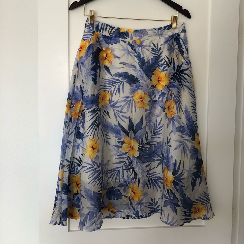Floral midi skirt